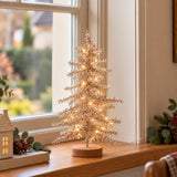 Tinsel LED Mini Christmas Tree Battery Operated
