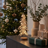 Tinsel LED Mini Christmas Tree Battery Operated