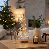 Tinsel LED Mini Christmas Tree Battery Operated