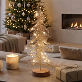 Tinsel LED Mini Christmas Tree Battery Operated