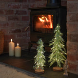 Tinsel LED Mini Christmas Tree Battery Operated