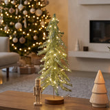 Tinsel LED Mini Christmas Tree Battery Operated