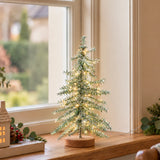 Tinsel LED Mini Christmas Tree Battery Operated