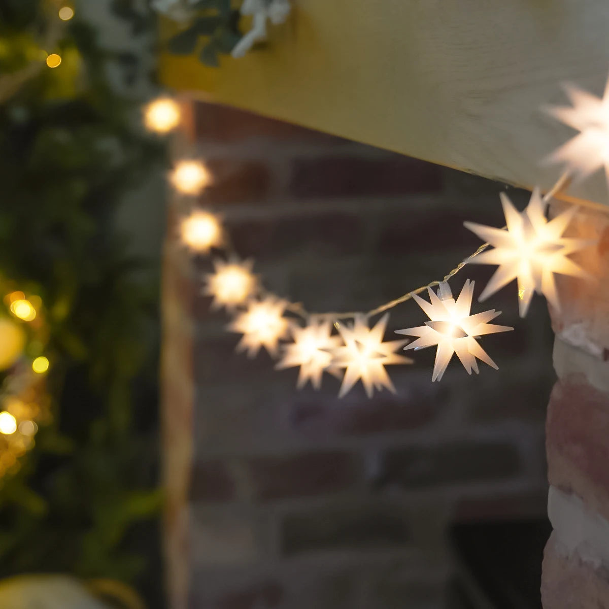 10 North Star Battery Outdoor Christmas Fairy Lights 2m