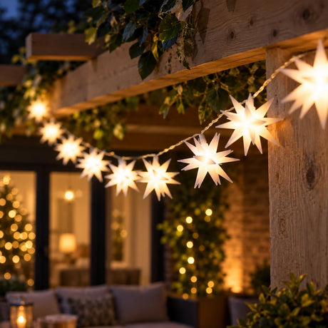 10 North Star Battery Outdoor Christmas Fairy Lights 2m
