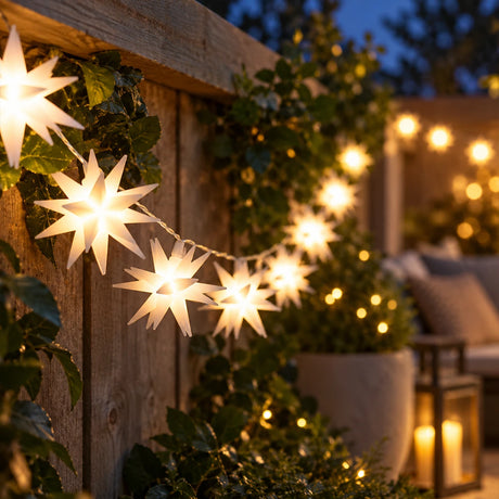 10 North Star Battery Outdoor Christmas Fairy Lights 2m