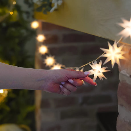 10 North Star Battery Outdoor Christmas Fairy Lights 2m