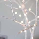 2 x White Birch Battery Twig Lights 70 Warm White LEDs