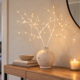 2 x White Birch Battery Twig Lights 70 Warm White LEDs