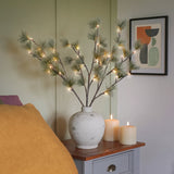 3 x Snowy Pine Battery Twig Lights 36 Warm White LEDs