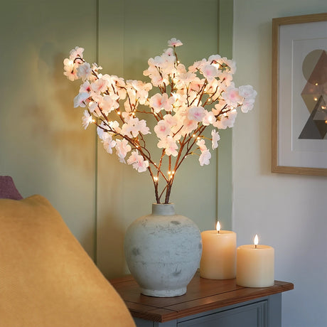 3 x Cherry Blossom Battery Branch Light 60 Warm White LEDs