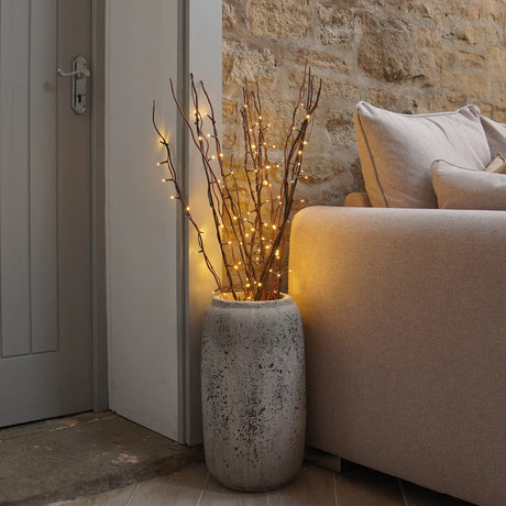 7 Decorative Willow Twig Lights, 50 Warm White LEDs