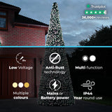 ConnectGo® 4m Pre Lit Commercial Cone Outdoor Christmas Tree