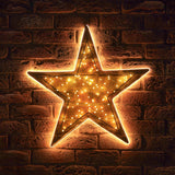 62cm Outdoor Star Light Christmas Silhouette Warm White Neon Flex