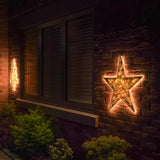 62cm Outdoor Star Light Christmas Silhouette Warm White Neon Flex