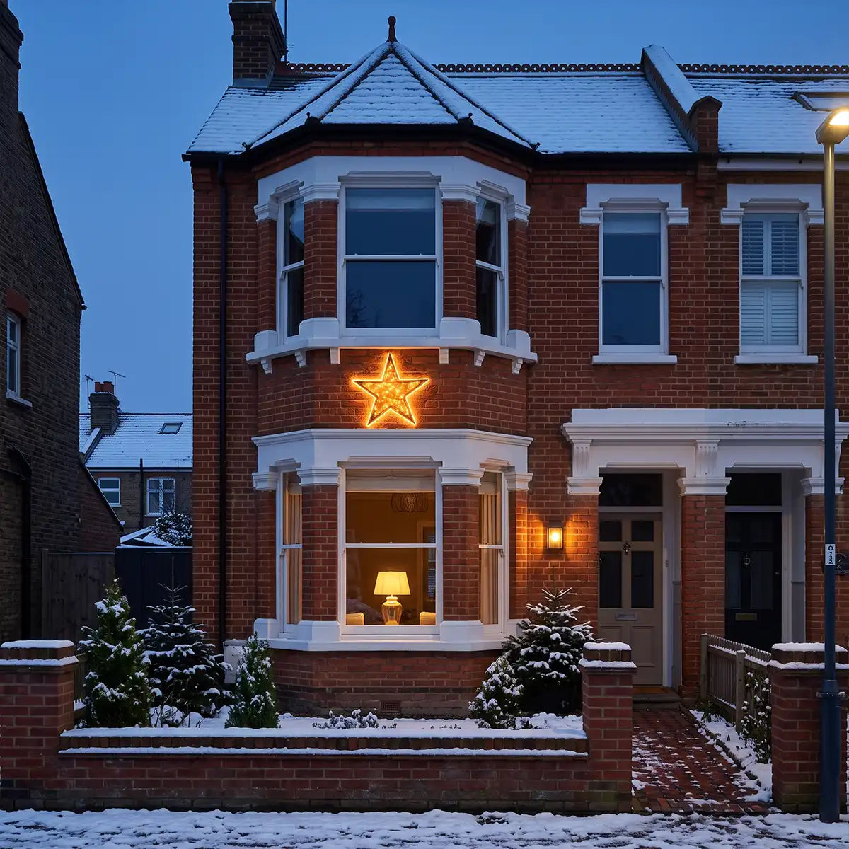 62cm Outdoor Star Light Christmas Silhouette Warm White Neon Flex