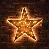 62cm Outdoor Star Light Christmas Silhouette Warm White Neon Flex