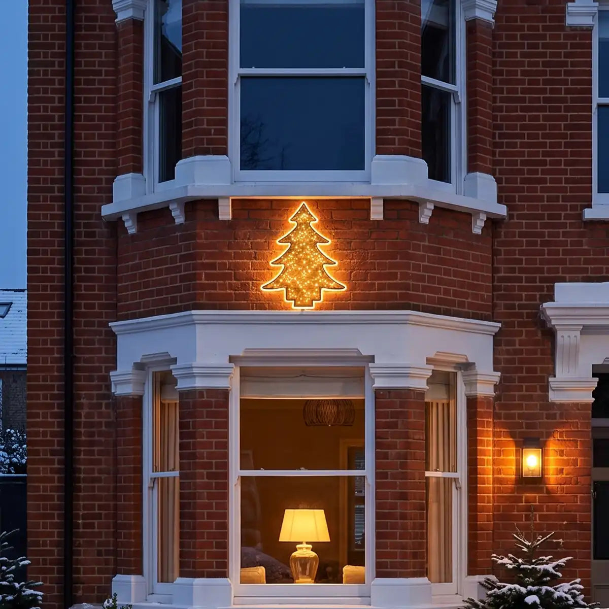 60cm Outdoor Christmas Tree Silhouette Warm White Neon Flex