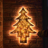 60cm Outdoor Christmas Tree Silhouette Warm White Neon Flex