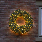 ConnectGo® 75cm Pre Lit Connectable Christmas Wreath Colorado Spruce