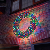 ConnectGo® 90cm Pre Lit Connectable Christmas Wreath Colorado Spruce