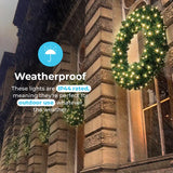 ConnectGo® 90cm Pre Lit Connectable Christmas Wreath Colorado Spruce
