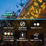 ConnectGo® Pre Lit Connectable Outdoor Christmas Garland Colorado Spruce