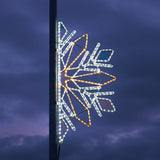 ConnectPro® 1.2m Snowflake Outdoor Lamp Post Motif Commercial Christmas Light