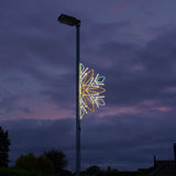 ConnectPro® 1.2m Snowflake Outdoor Lamp Post Motif Commercial Christmas Light