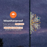 ConnectPro® 1.2m Snowflake Outdoor Lamp Post Motif Commercial Christmas Light