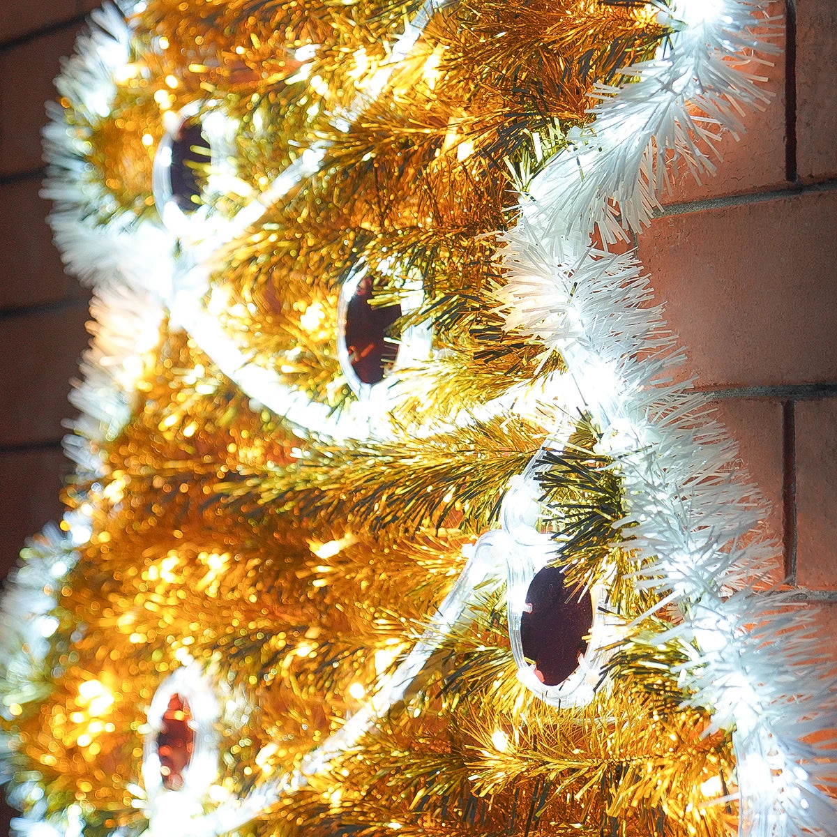 75cm Tinsel Christmas Tree Outdoor Silhouette Light