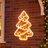 75cm Tinsel Christmas Tree Outdoor Silhouette Light