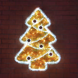 75cm Tinsel Christmas Tree Outdoor Silhouette Light