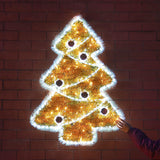 75cm Tinsel Christmas Tree Outdoor Silhouette Light