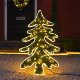 1m Tinsel Tree Outdoor Christmas Silhouette Light