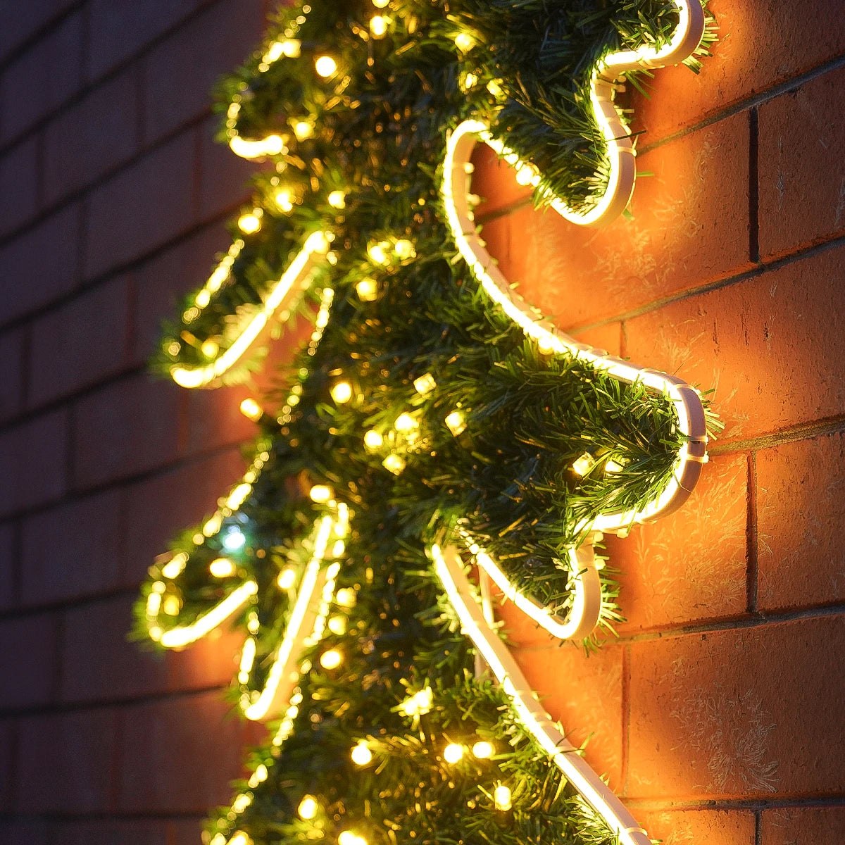 1m Tinsel Tree Outdoor Christmas Silhouette Light