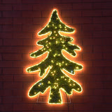 1m Tinsel Tree Outdoor Christmas Silhouette Light