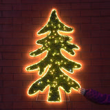 1m Tinsel Tree Outdoor Christmas Silhouette Light