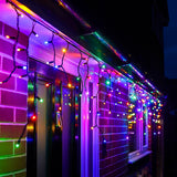 Connectable Icicle Lights on Black Rubber Cable