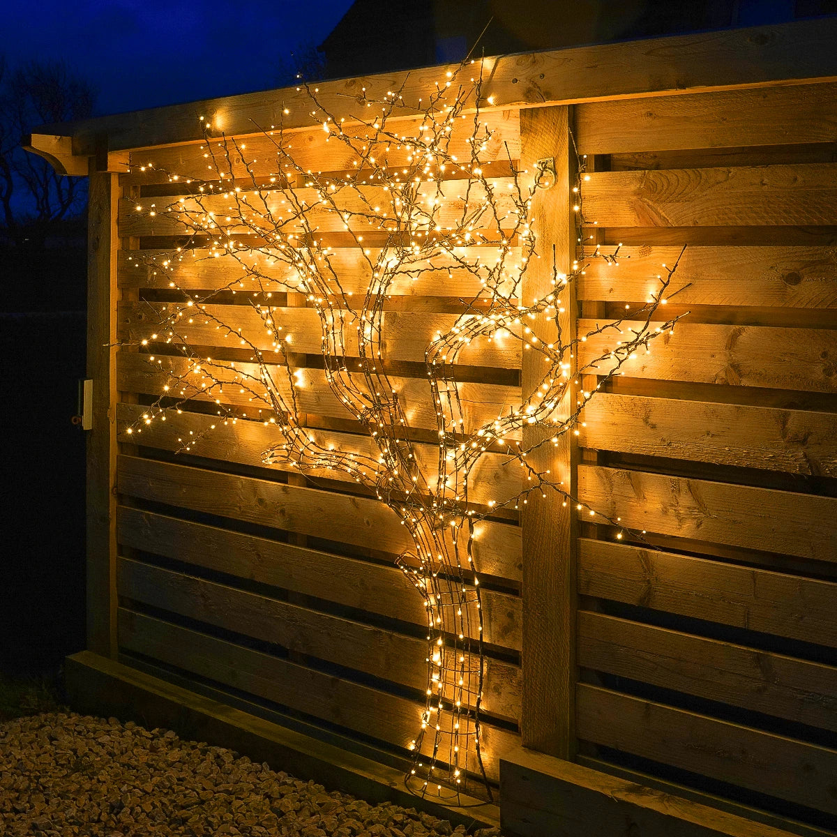 2.4m Warm White Outdoor LED Tree Freestanding or Wall Mounted