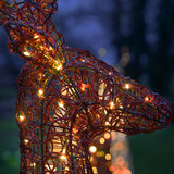 1.2m Outdoor Light Up Reindeer Stag Christmas Figure Brown Acrylic
