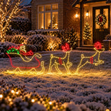68cm Santa Sleigh & Reindeer Outdoor Christmas Silhouette Light