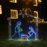 1.2m Nativity Scene Outdoor Christmas Silhouette Light