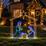 1.2m Nativity Scene Outdoor Christmas Silhouette Light