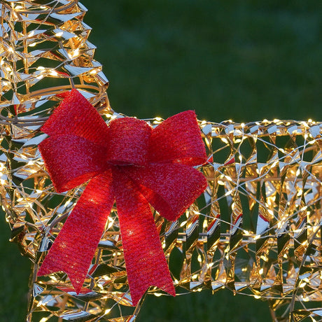 Gold Twist Outdoor Light up Reindeer Duo Christmas Figures