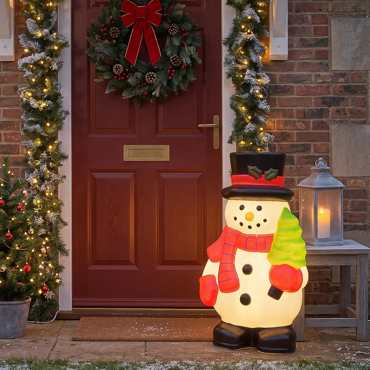 61cm Snowman Blow Mould Outdoor Figure Retro Christmas Light