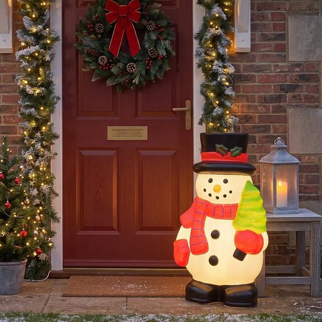 61cm Snowman Blow Mould Outdoor Figure Retro Christmas Light