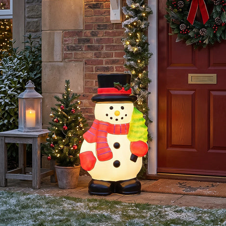 61cm Snowman Blow Mould Outdoor Figure Retro Christmas Light