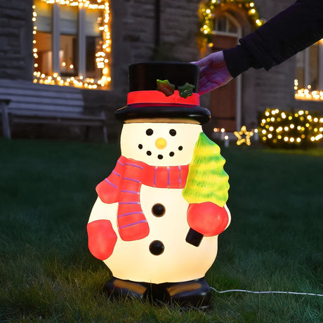 61cm Snowman Blow Mould Outdoor Figure Retro Christmas Light
