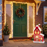 61cm Gingerbread House Blow Mould Outdoor Figure Retro Christmas Light